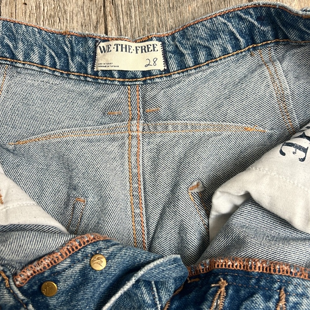 We The Free Cropped Wide-Leg Blue Jeans - Picture 2 of 4